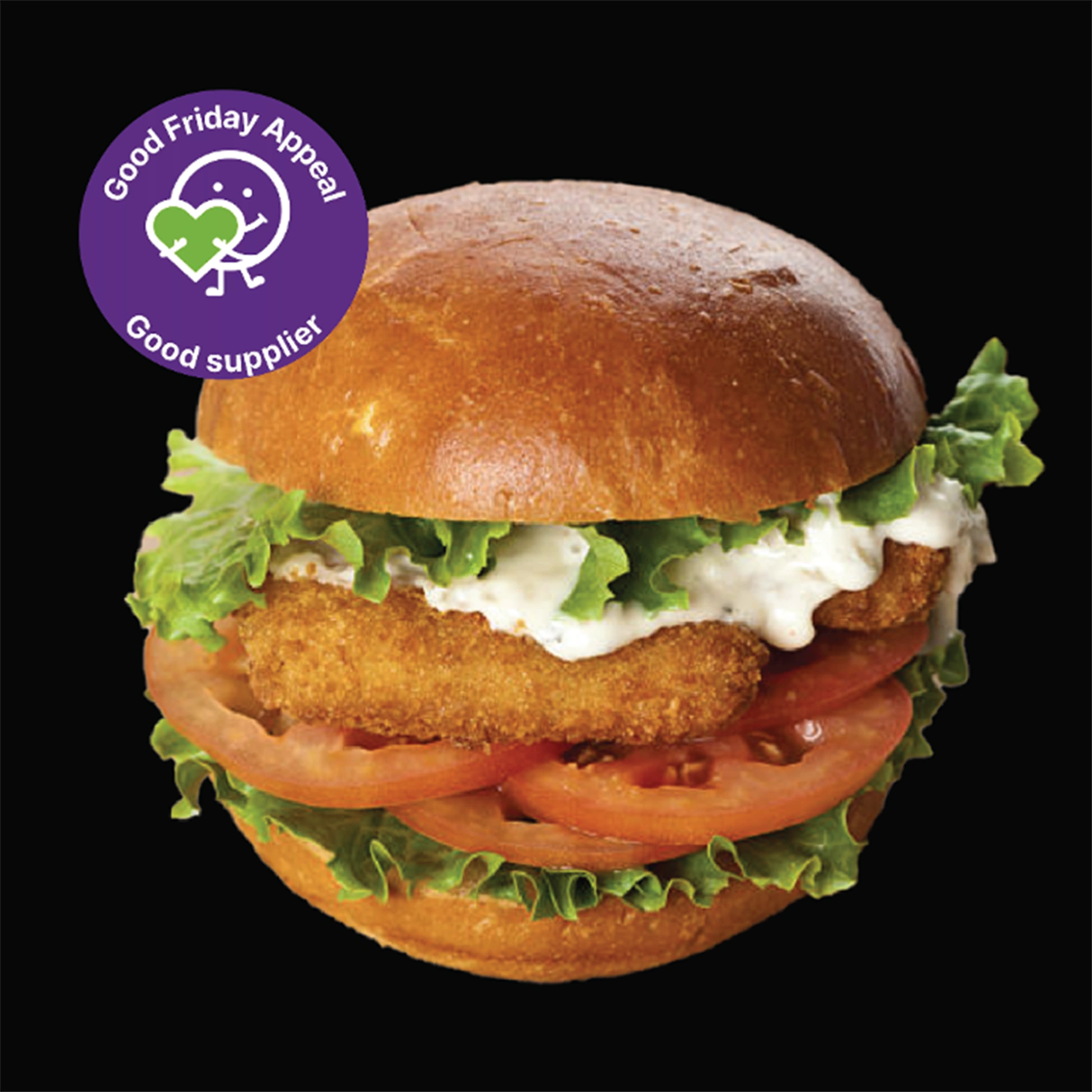 Crispy Orange Roughie Fish Burger